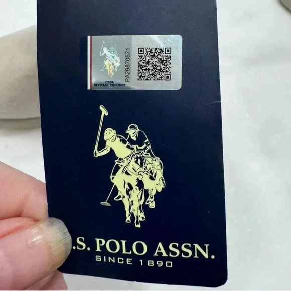 US Polo Assn Winter Boots Girls Winter White Faux Fur Pom Poms BRAND NEW Sz 6 - Picture 4 of 10